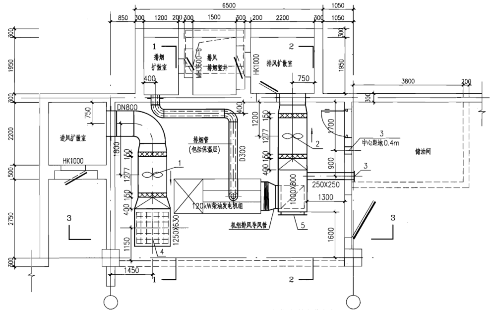 柴油發(fā)電機房通風(fēng)平面布置圖.png