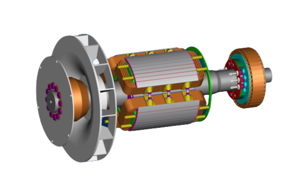 斯坦福發(fā)電機主機轉子三維圖.png