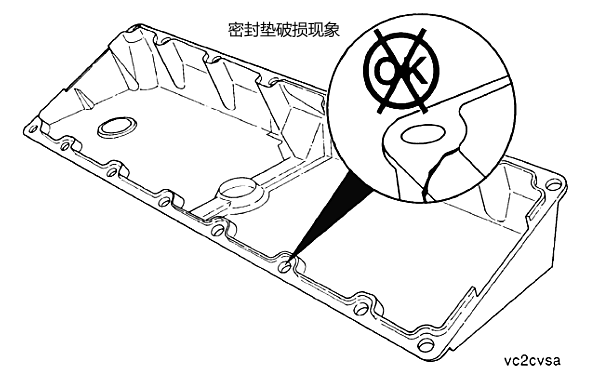 柴油機氣門(mén)室蓋墊損壞（破裂）狀態(tài).png