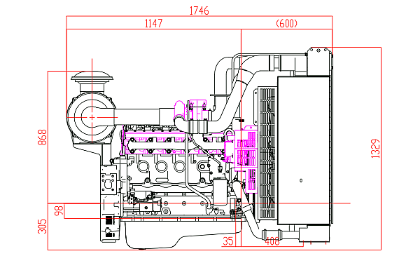 QSB6.7-G31東風(fēng)康明斯發(fā)動(dòng)機外形尺寸側視圖.png