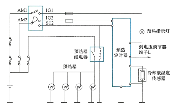 預熱器可變延時(shí)型電路-柴油發(fā)電機組.png