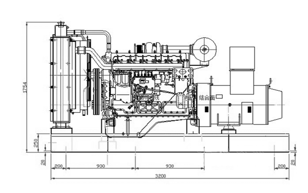 開(kāi)架式柴油發(fā)電機組外形圖.png