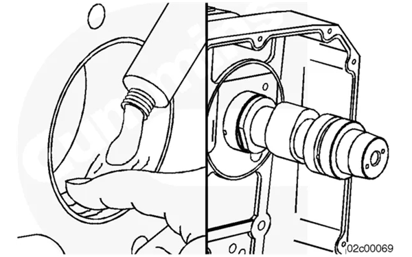 凸輪軸軸承內側涂一層Lubriplate-康明斯柴油發(fā)電機組.png