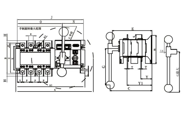 雙電源轉換開(kāi)關(guān)接線(xiàn)圖-柴油發(fā)電機組.png