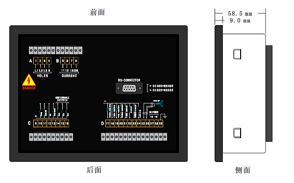 康明斯柴油發(fā)電機組控制器外觀(guān)尺寸.png