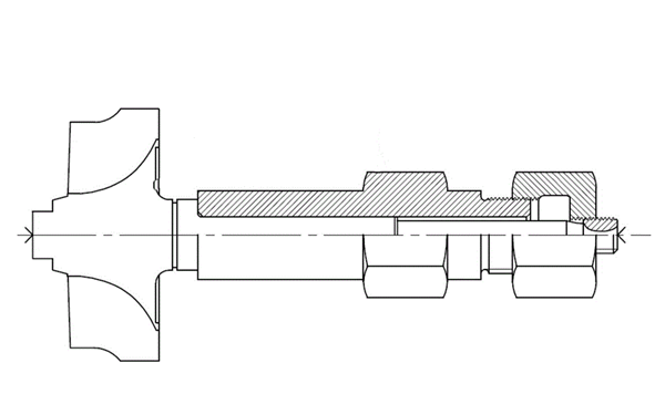 增壓器渦輪轉軸檢查示意圖-柴油發(fā)電機組.png