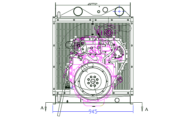 QSB6.7-G3東風(fēng)康明斯發(fā)動(dòng)機外形尺寸后視圖.png