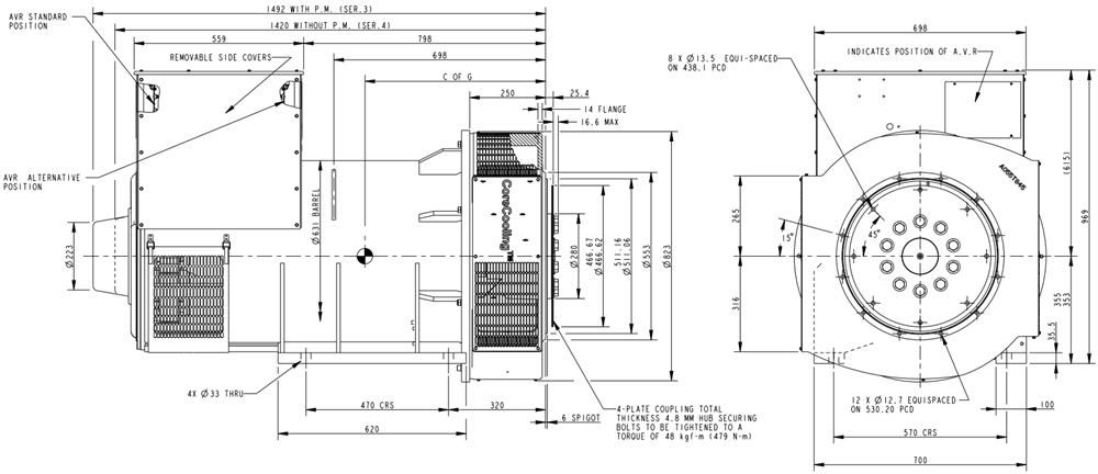 S5L1D-C4斯坦福發(fā)電機外形圖紙.png