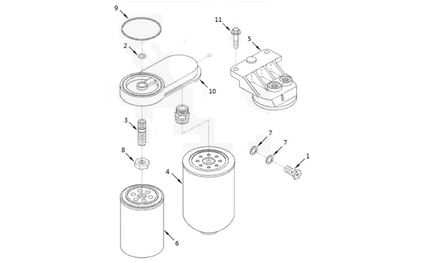 燃油濾清器-6BT5.9G2康明斯柴油發(fā)電機組零件圖.png