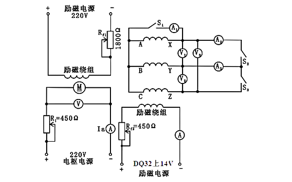 三相發(fā)電機不對稱(chēng)運行實(shí)驗原理圖.png