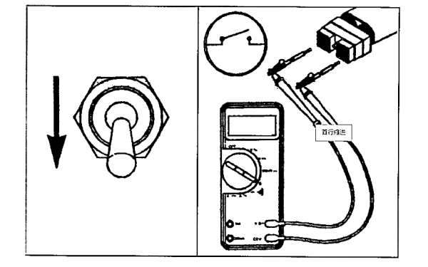 測量開(kāi)關(guān)輸入觸針與回路觸針間的電阻.png