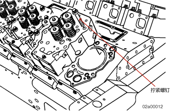 柴油機缸蓋和擰緊螺釘位置圖.png