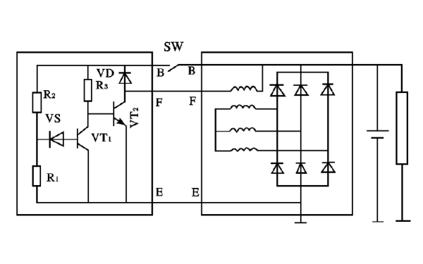 發(fā)電機晶體管調節器電路圖.png