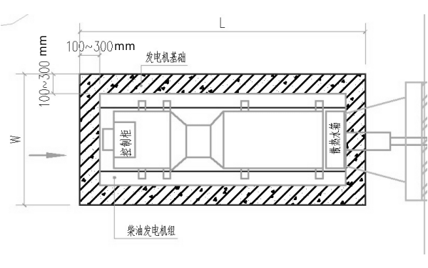 柴油發(fā)電機組底座基礎平面圖.png