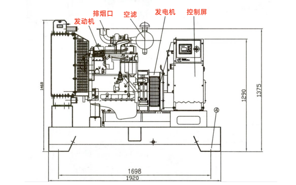 50KW康明斯發(fā)電機組側面圖.png