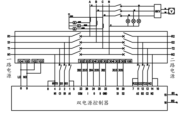 發(fā)電機組雙電源轉換系統電路圖.png