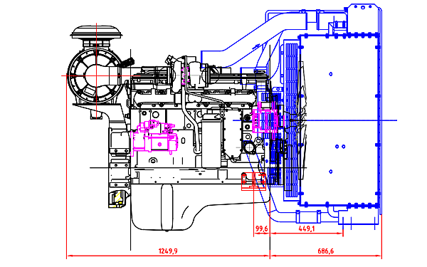 QSL8.9-G2東風(fēng)康明斯發(fā)動(dòng)機外形尺寸側視圖.png