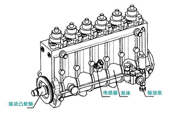 單體泵燃油系統結構圖-柴油發(fā)電機組.png