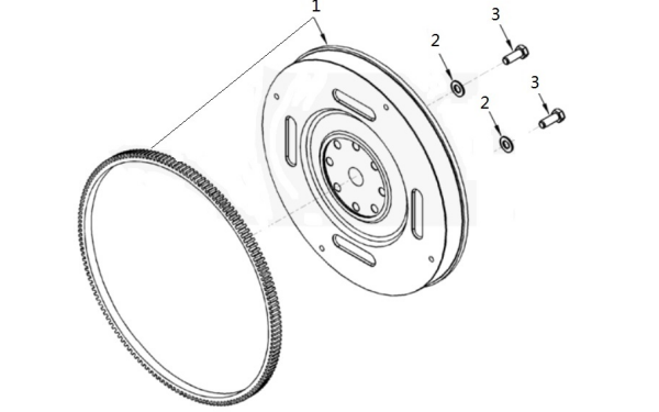 飛輪-6BT5.9G2康明斯柴油發(fā)電機組零件圖.png