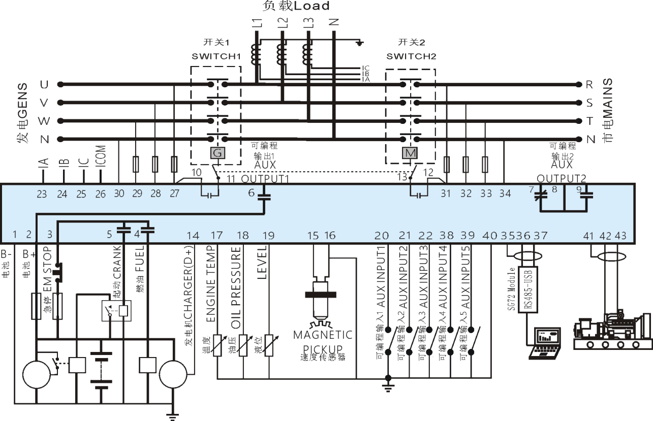 HGM6120CAN柴油發(fā)電機接線(xiàn)電路圖-康明斯發(fā)電機組.png