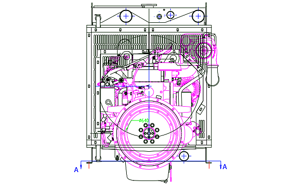 QSB5.9-G2東風(fēng)康明斯發(fā)動(dòng)機外形尺寸后視圖.png