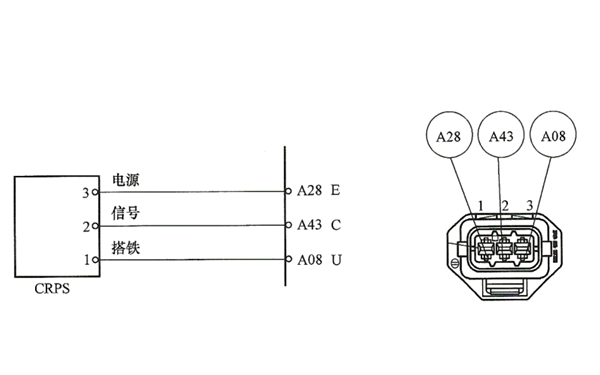 柴油發(fā)電機共軌壓力傳感器與ECU的電路連接圖.png