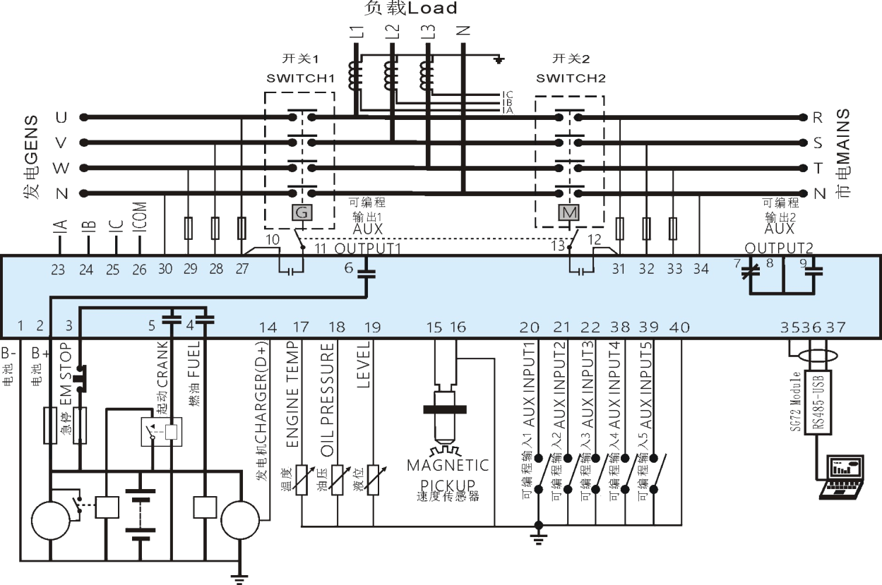 HGM6120NC柴油發(fā)電機接線(xiàn)電路圖-康明斯發(fā)電機組.png