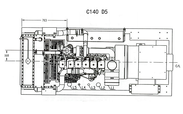 C140D5康明斯發(fā)電機組平面結構圖.png