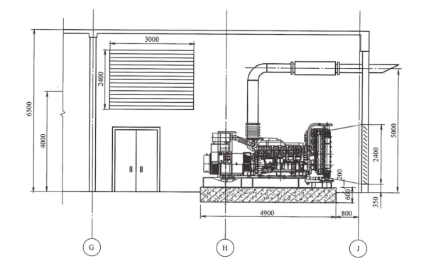 柴油發(fā)電機組底座基礎立面圖.png