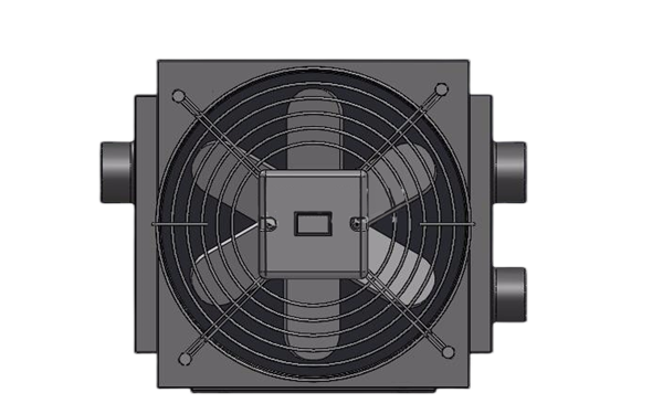 風(fēng)冷式機油冷卻器模型正視圖-柴油發(fā)電機組.png