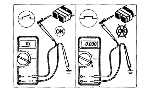 萬(wàn)用表應顯示開(kāi)路，電阻應大于100kΩ.png