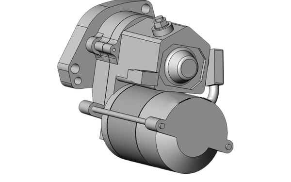 啟動(dòng)馬達模型側視圖-柴油發(fā)電機組.png