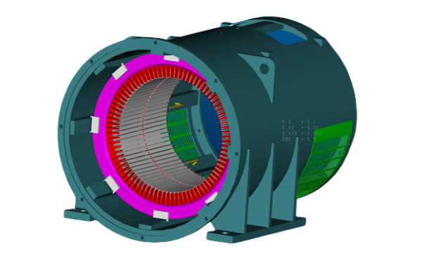 斯坦福發(fā)電機主機定子三維圖.png