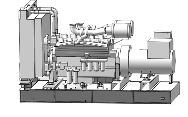 880KW康明斯柴油發(fā)電機組模型外觀(guān)圖（KTA38-G5）.png