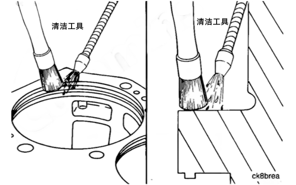 清潔缸套表面污垢示意圖-柴油發(fā)電機組.png