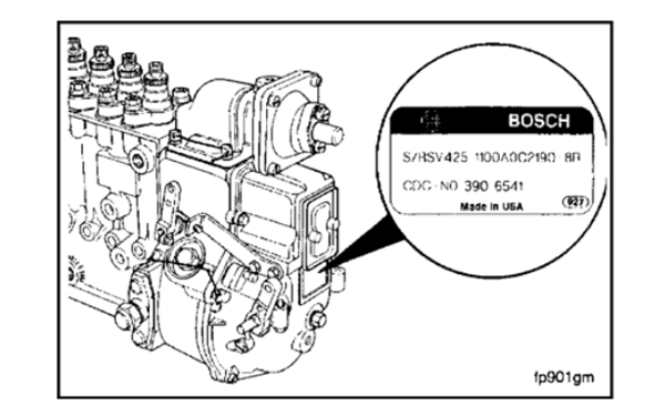 燃油泵調速器銘牌位置圖-康明斯柴油發(fā)電機組.png